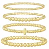 mumuco-minimalist-18k-gold-plated-3-6mm-beadedelastic-bracelet-cross-1