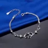 925-Sterling-Silver-Adjustable-Bracelet-White