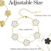 Gold-Four-Leaf-Lucky-Bracelet-White2